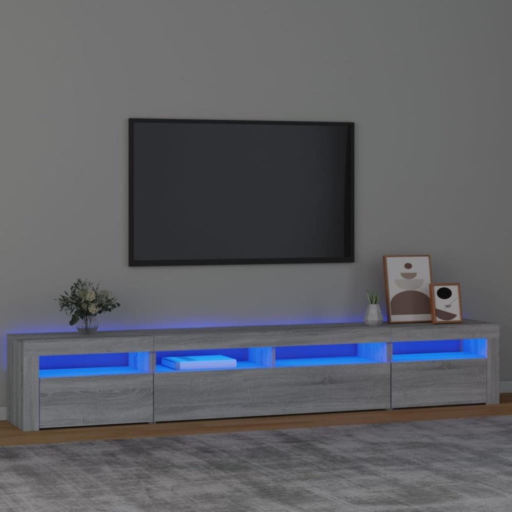 TV-Schrank mit LED-Leuchten Grau Sonoma [3152728] Bild 1