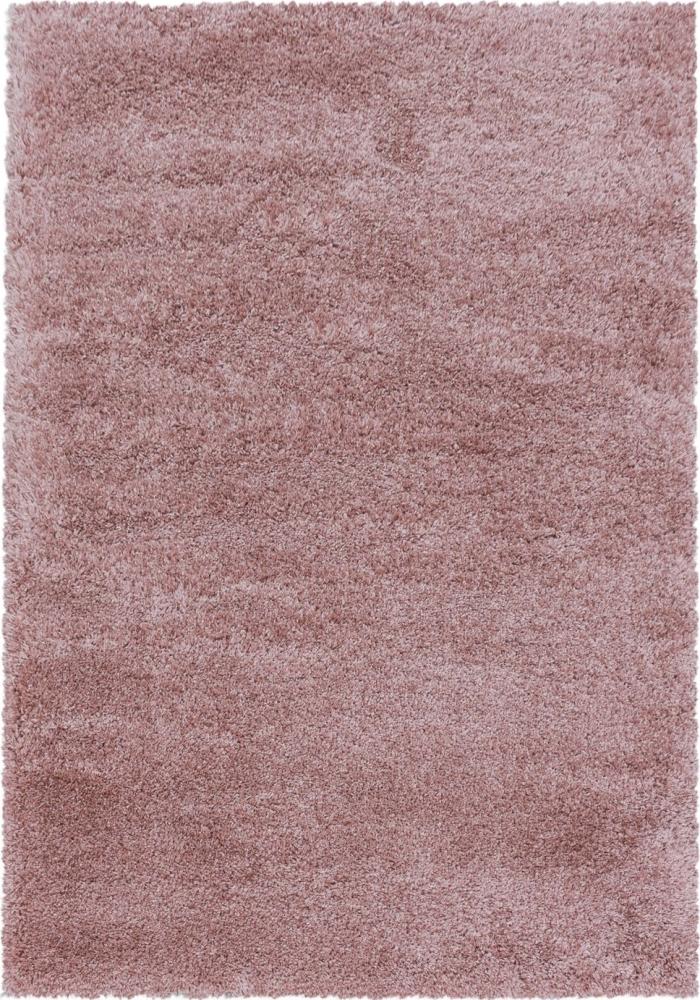 Hochflor Teppich Francesca rechteckig - 200x290 cm - Rosa Bild 1