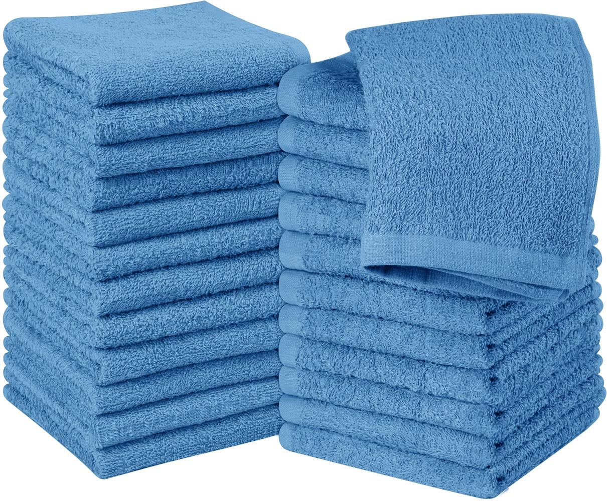 Utopia Towels - 24 Stück Seiftücher, 30x30 cm mit Aufhängeschlaufen, saugfähige Waschlappen zum Abwischen und Reinigen des Gesichts aus 100% Baumwolle (Elektrisch Blau) Bild 1