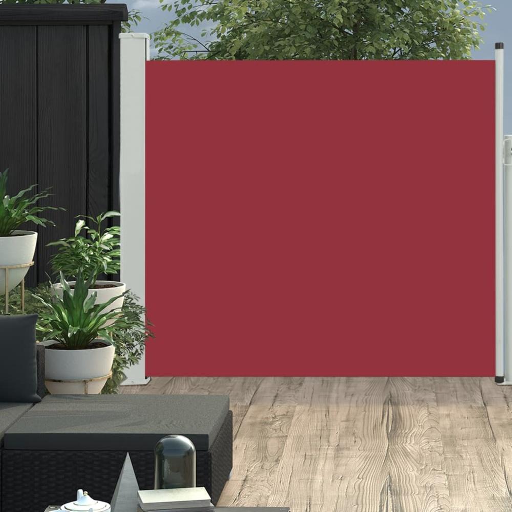 vidaXL Ausziehbare Seitenmarkise 170×300 cm Rot Bild 1