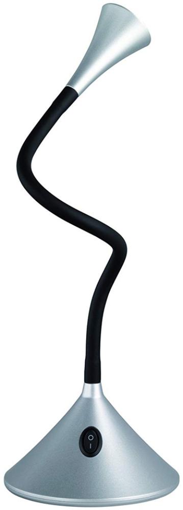 'Viper' flexible 2in1 LED Tischlampe & Wandlampe, schwarz/silber Bild 1