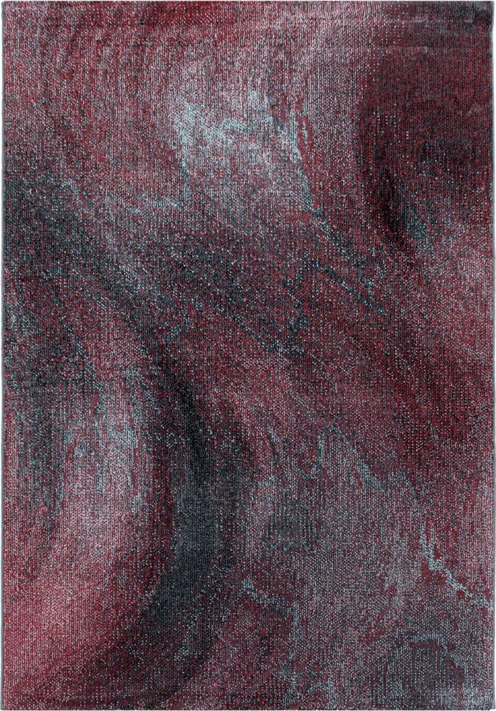 Kurzflor Teppich Oro Läufer - 80x250 cm - Rot Bild 1