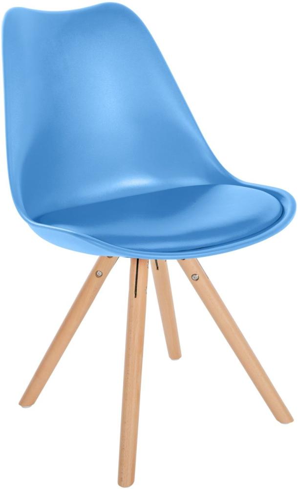Stuhl Sofia Kunststoff Rund hellblau Bild 1