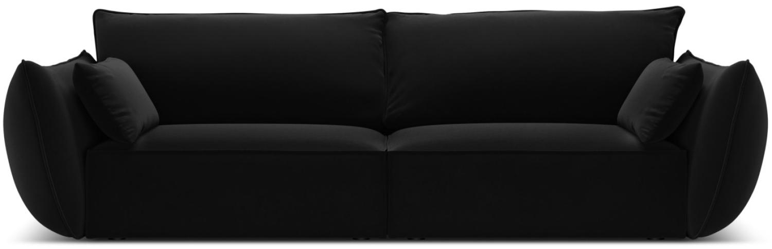 Micadoni 3-Sitzer Sofa Kaelle | Bezug Black | Beinfarbe Black Plastic Bild 1