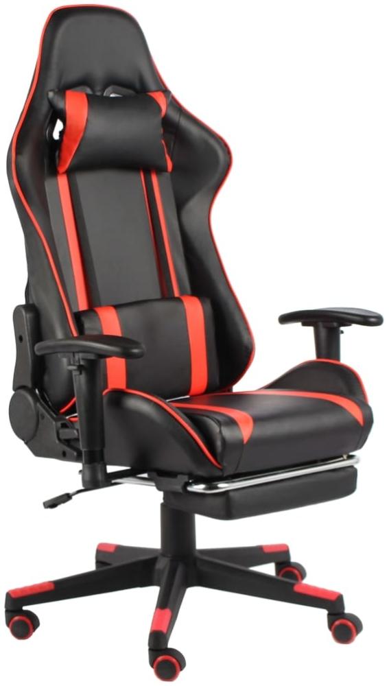 vidaXL Gaming-Stuhl mit Fußstütze Drehbar Rot PVC [20487] Bild 1