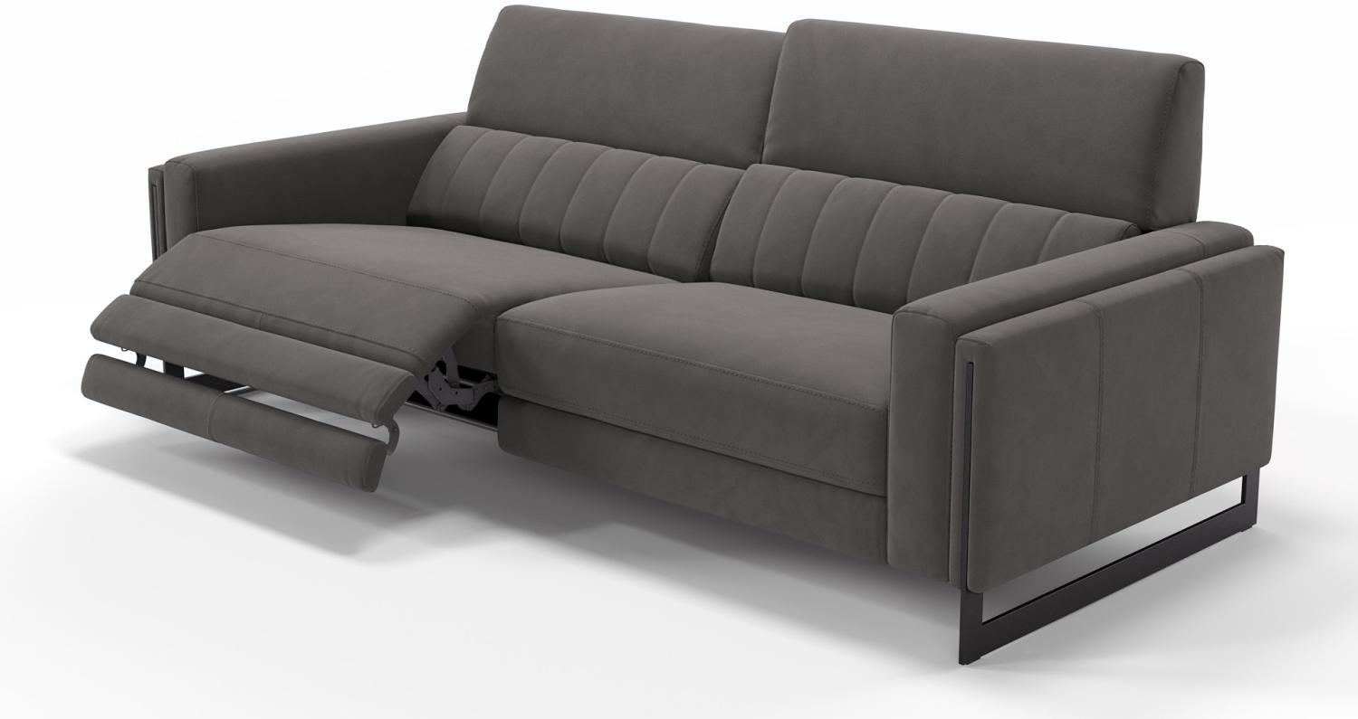 Sofanella 3-Sitzer MARA Stoffsofa Couch italienisch in Dunkelgrau M: 232 Breite x 101 Tiefe Bild 1