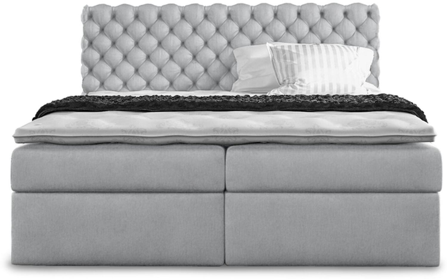 Stylefy 'Alviero' Boxspringbett, Velours Monolith Gelb 120 x 200 cm Bild 1