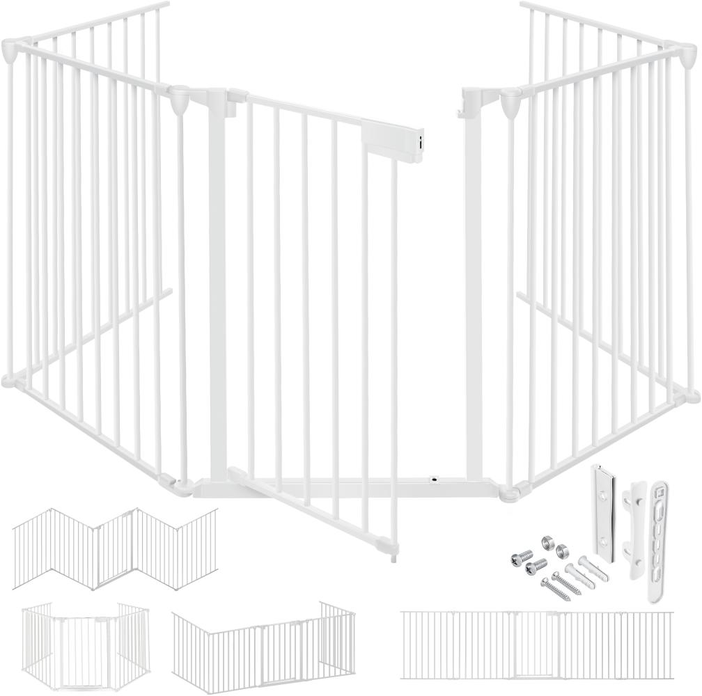 KESSER® Kaminschutzgitter, mit Tür, 300cm Länge, Weiß Bild 1