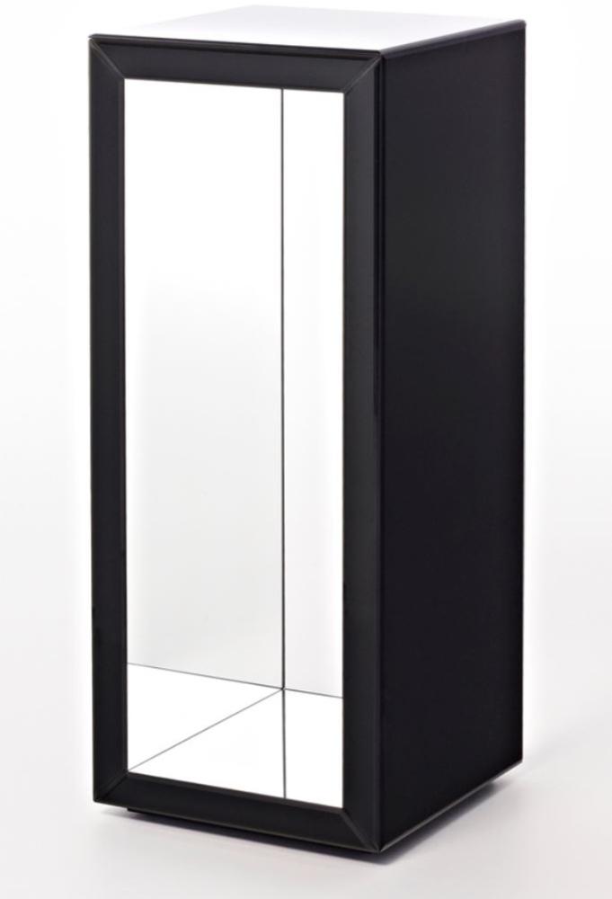 Casa Padrino Luxus Beistelltisch im Säulen Design Schwarz 46 x 46 x H. 112 cm - Luxus Qualität Bild 1