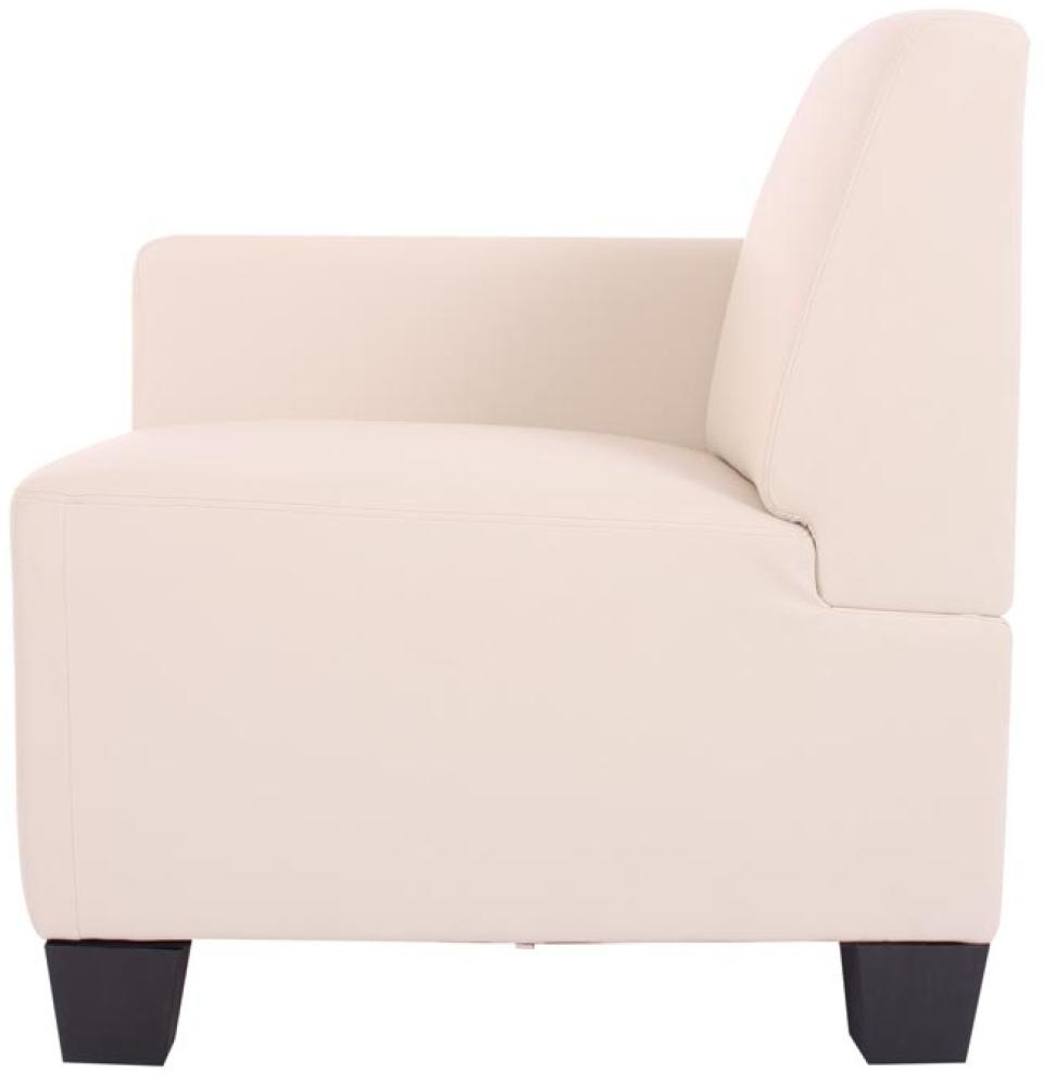 Modular Seitenteil links, Sessel mit Armlehne Lyon, Kunstleder ~ creme Bild 1
