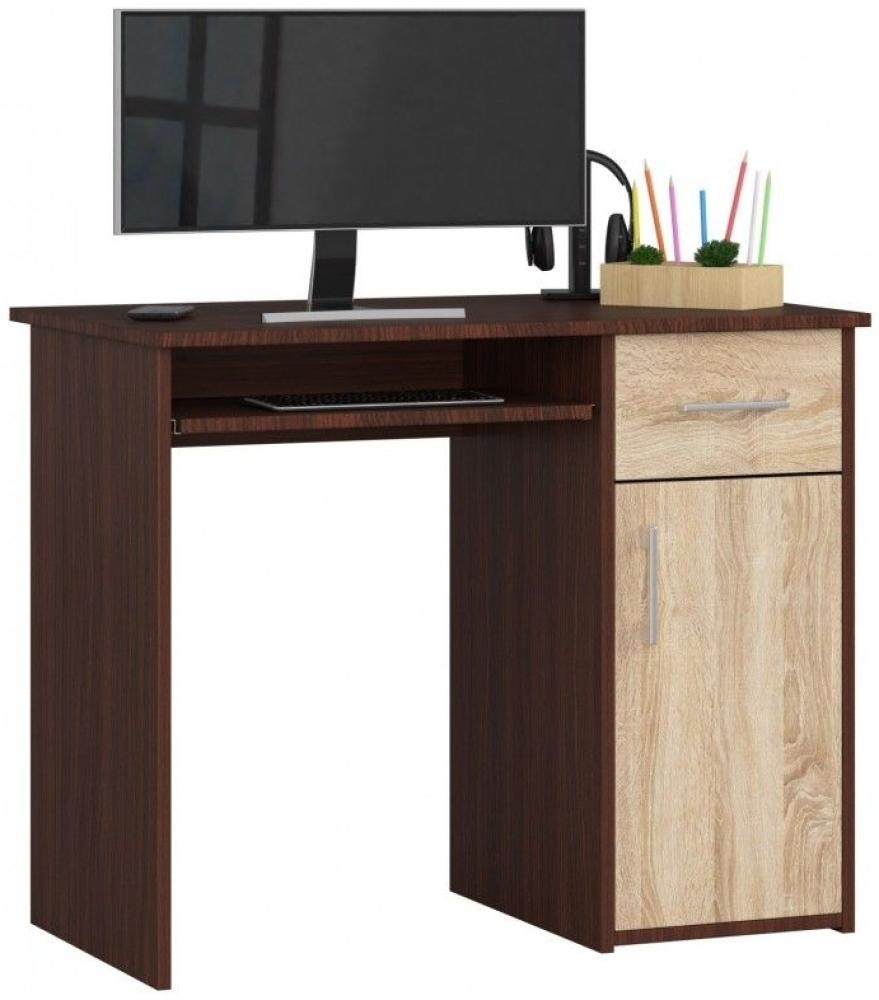 Schreibtisch Bürotisch Tisch A800 90x50x74 cm Wenge-Sonoma Bild 1