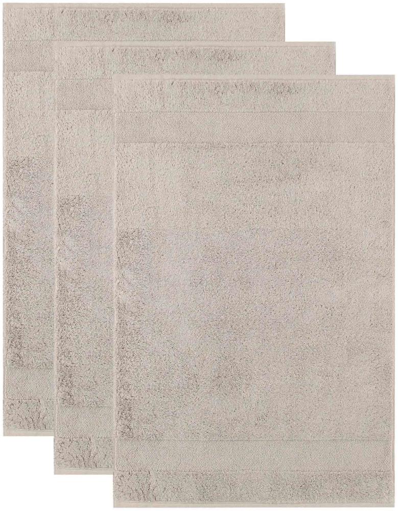 Villeroy & Boch Gästetuch, 3er Pack - One, Walkfrottier, Handtuch, Baumwolle Taupe 30x50 cm Bild 1