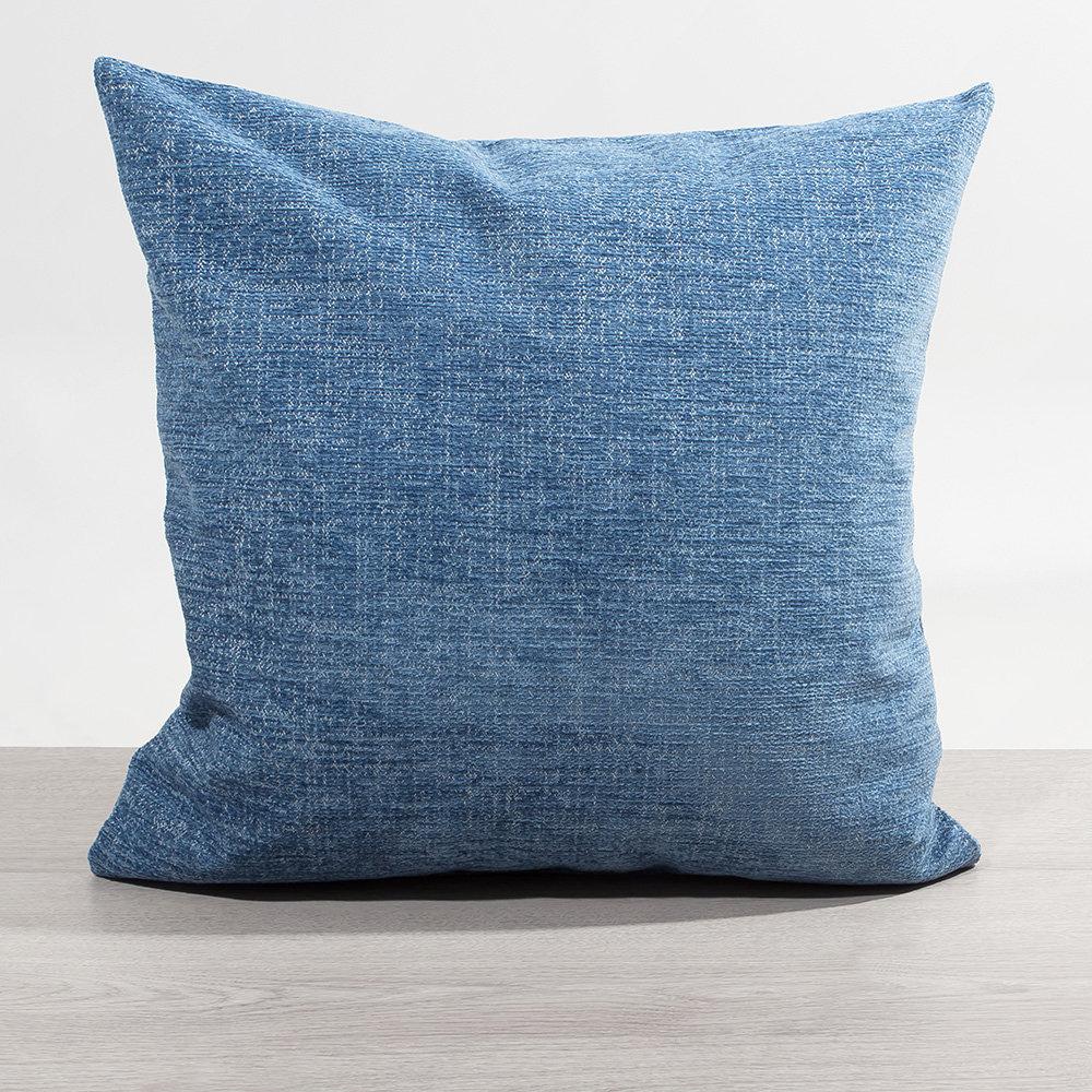 Kissen Deko von Lysel - blau Biskra 48x48 Polyacetylen Polyester Baumwolle kissenbezug Dekokissen Bild 1