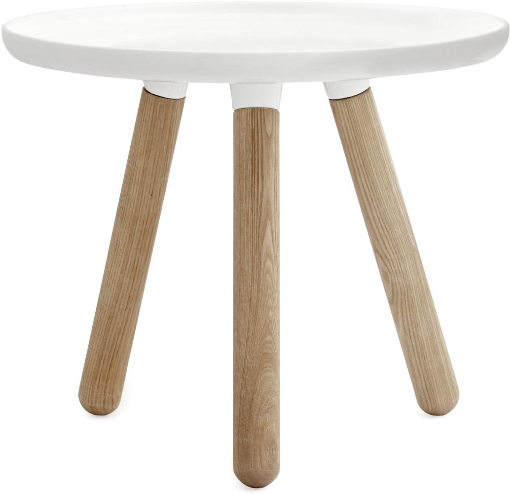 Normann Copenhagen Tablo Tisch, Kunststoff, Eschenholz, Weiß, 42x50cm Bild 1