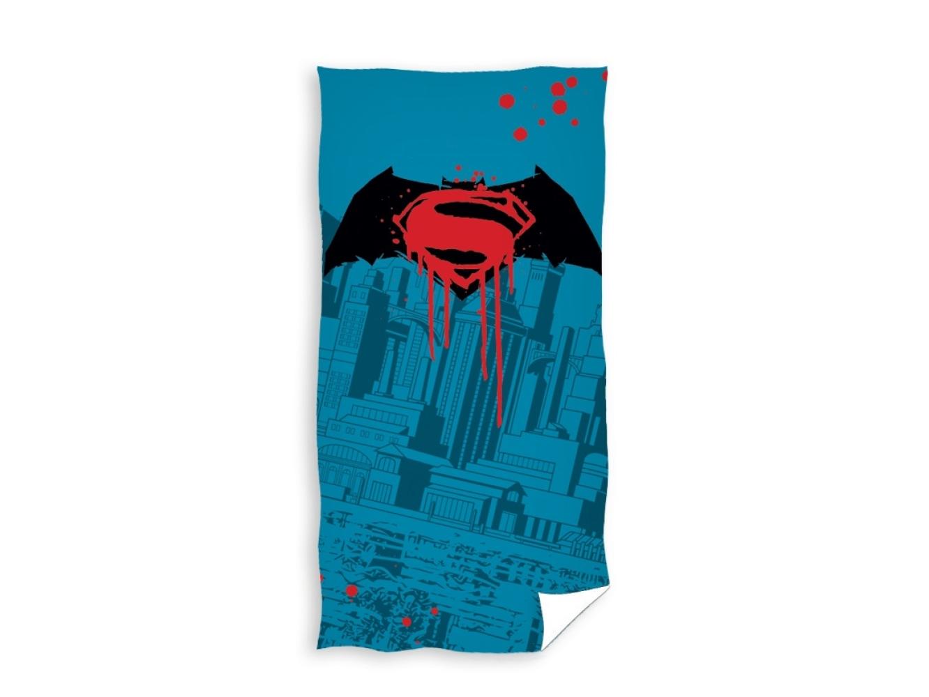 Marvel Badetuch Batman vs Superman blau 140 cm Bild 1