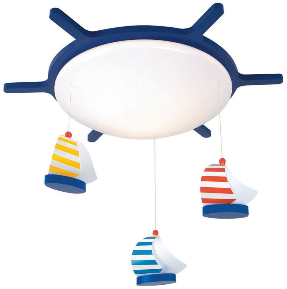 Dimmbare LED Deckenleuchte SEGELBOOTE mit Mobile fürs Kinderzimmer Bild 1