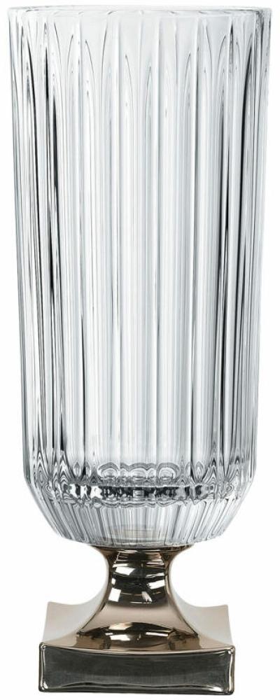 Nachtmann Vase Minerva Platin auf Fuß, Kristallglas, Klar / Platin, 40 cm, 104165 Bild 1
