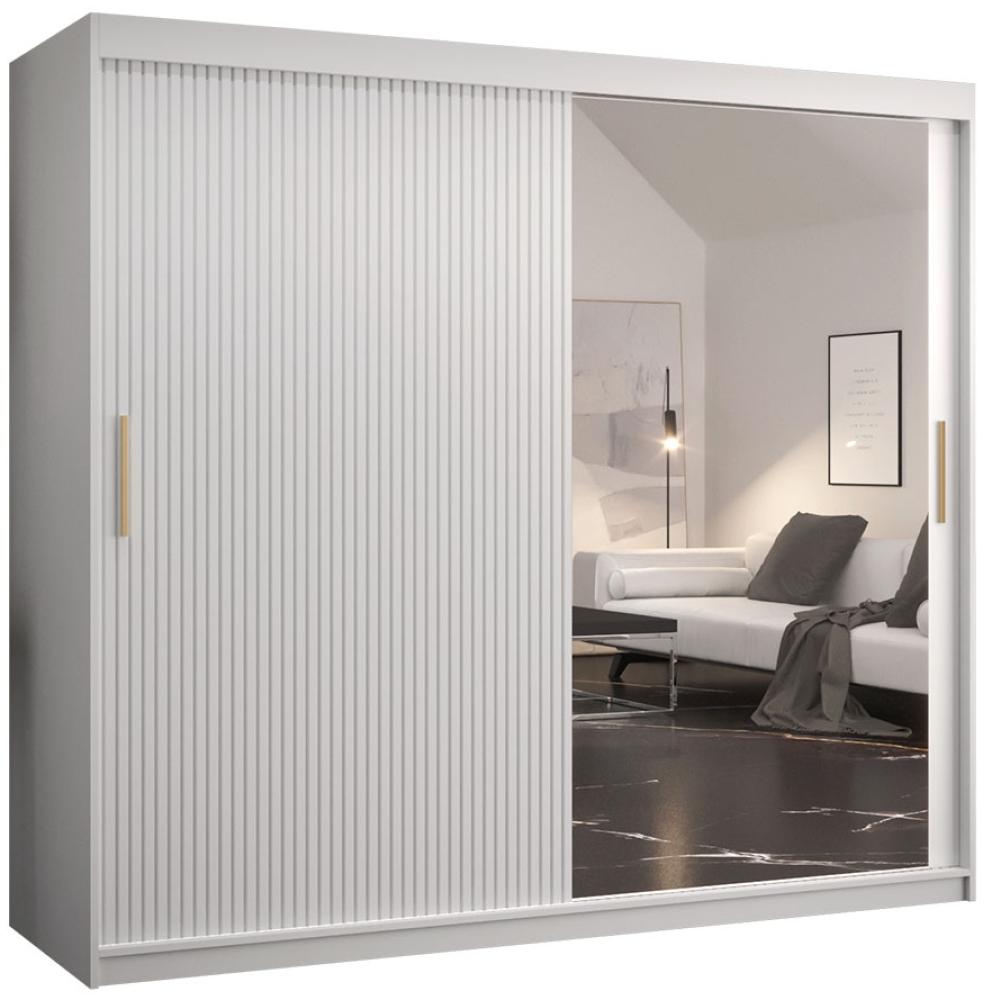 Kleiderschrank Kirtan Slim 2 200 (Farbe: Weiß, Größe: 200 cm) Bild 1