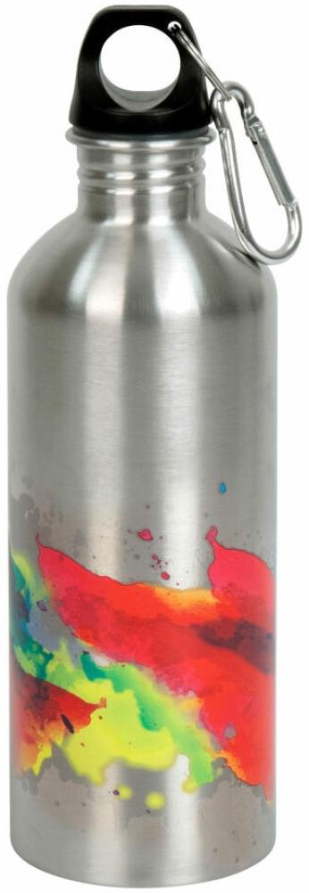 Könitz Flasche Cool Bottle - On Colour Flow, Thermoflasche, Outdoorflasche, Doppelwandig mit Verschluss, Edelstahl, Silbern, 600 ml, 11 9 244 1694 Bild 1