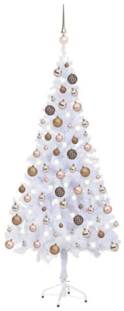 vidaXL Künstlicher Weihnachtsbaum mit LEDs & Kugeln 180 cm 620 Zweige, Mit Beleuchtung [3077580] Bild 1