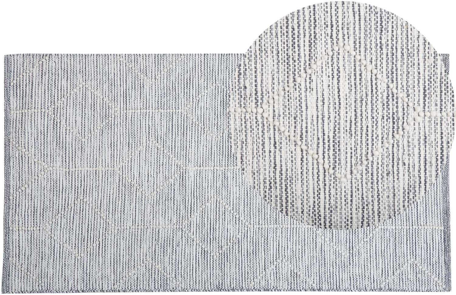 Teppich grau-beige 80 x 150 cm Kurzflor EDREMIT Bild 1