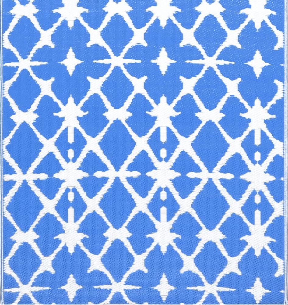 Outdoor-Teppich Blau und Weiß 190x290 cm PP Bild 1