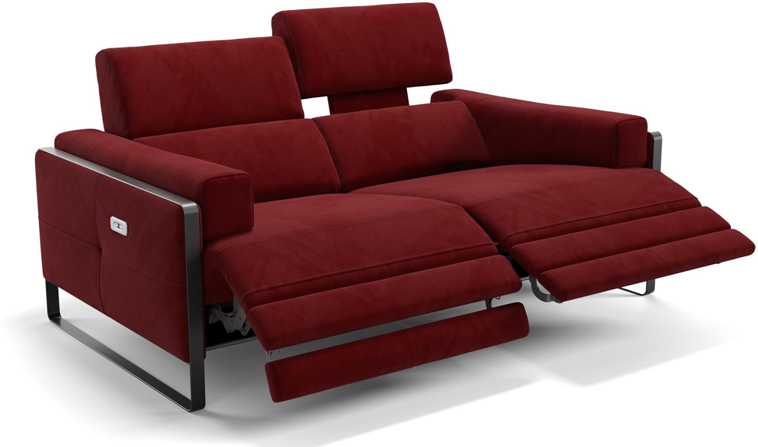 Sofanella 2-Sitzer MILO Stoffsofa Designersofa Couch in Rot Bild 1