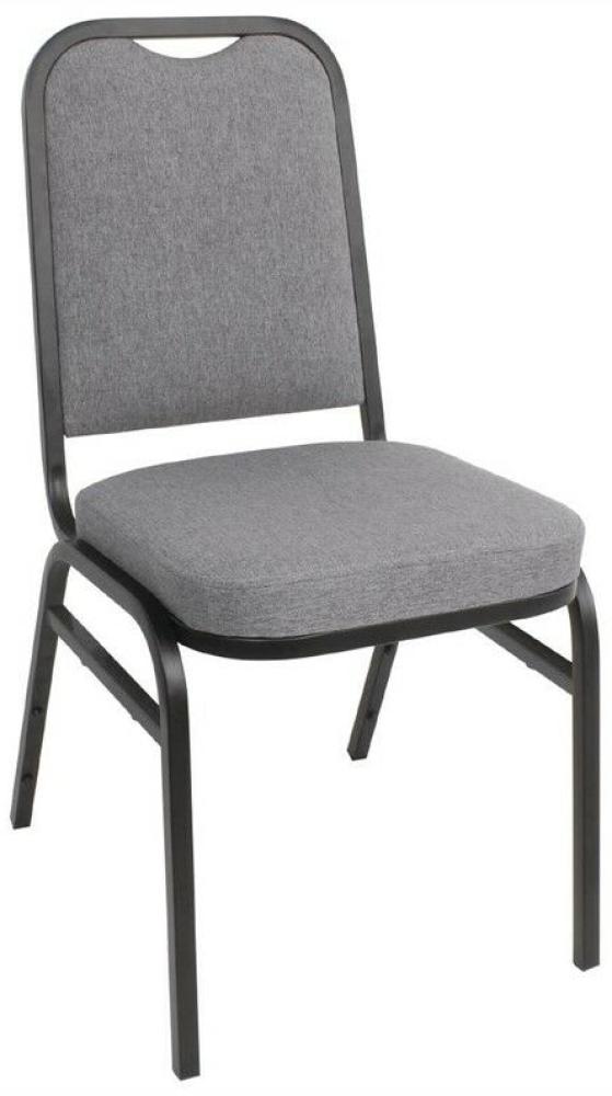 Bolero Bankettstühle mit quadratischer Lehne grau Bild 1