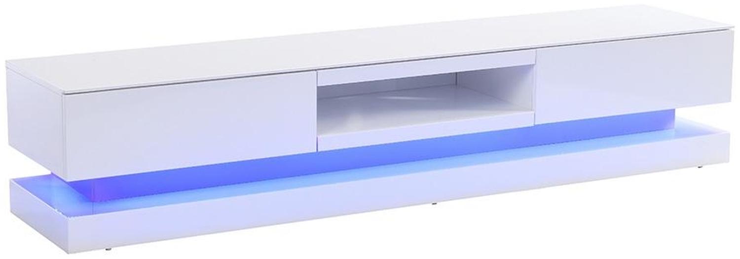 TV-Möbel mit LED-Beleuchtung FIRMAMENT - Holz (MDF) - Weiß Bild 1