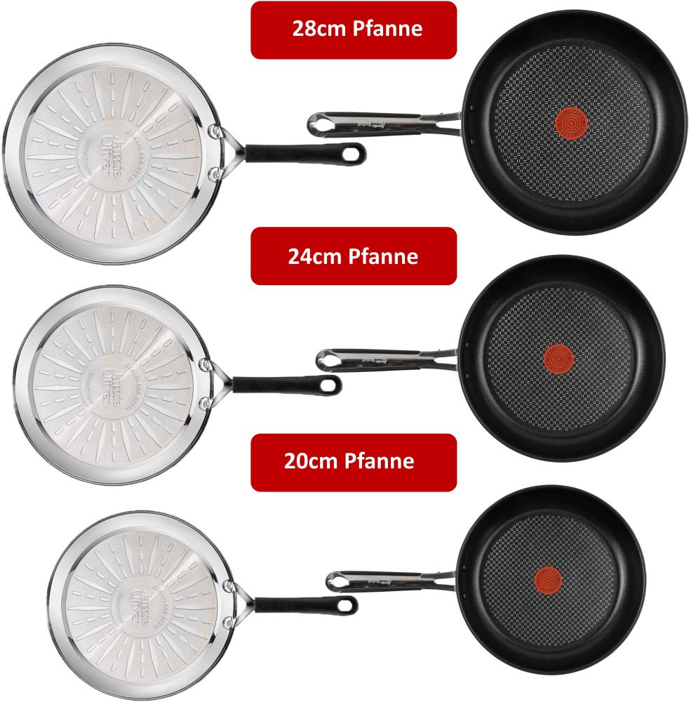 Tefal E76 Jamie Oliver Pfannenset- Pfanne 20cm, 24cm & 26cm 5 tlg, Set 14 - Pfannen Induktion Bild 1