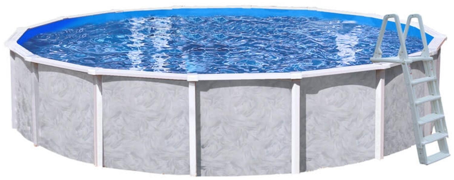 Interline Summer Holz Schwimmbad Diana Set 3 | Blau | 550x550x132 cm | Inkl. 5 teiliges Zubehörpaket und Winterabdeckung Bild 1