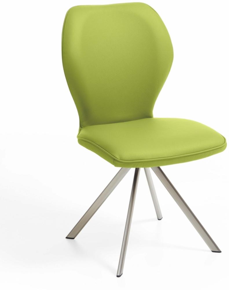 Niehoff Sitzmöbel Colorado Trend-Line Design-Stuhl Edelstahlgestell - Leder Napoli apple Bild 1