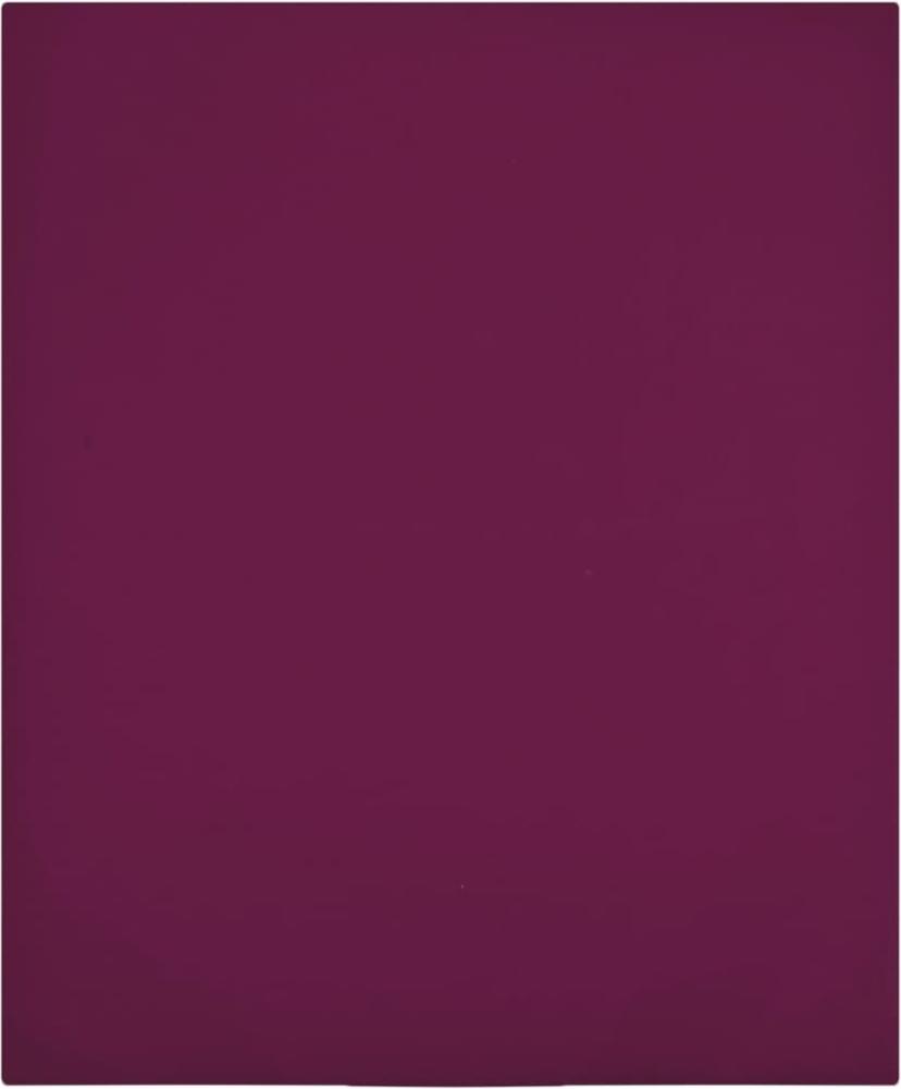 Spannbettlaken Jersey Bordeauxrot 90x200 cm Baumwolle Bild 1