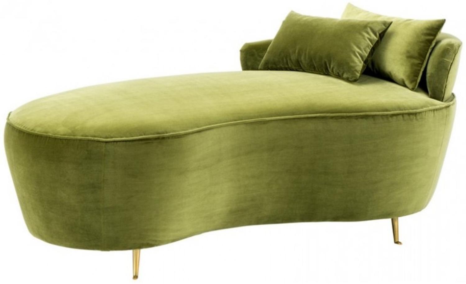 Casa Padrino Luxus Belle Epoche Sofa / Recamiere Grün - Jugendstil Art Deco - Luxury Collection Bild 1