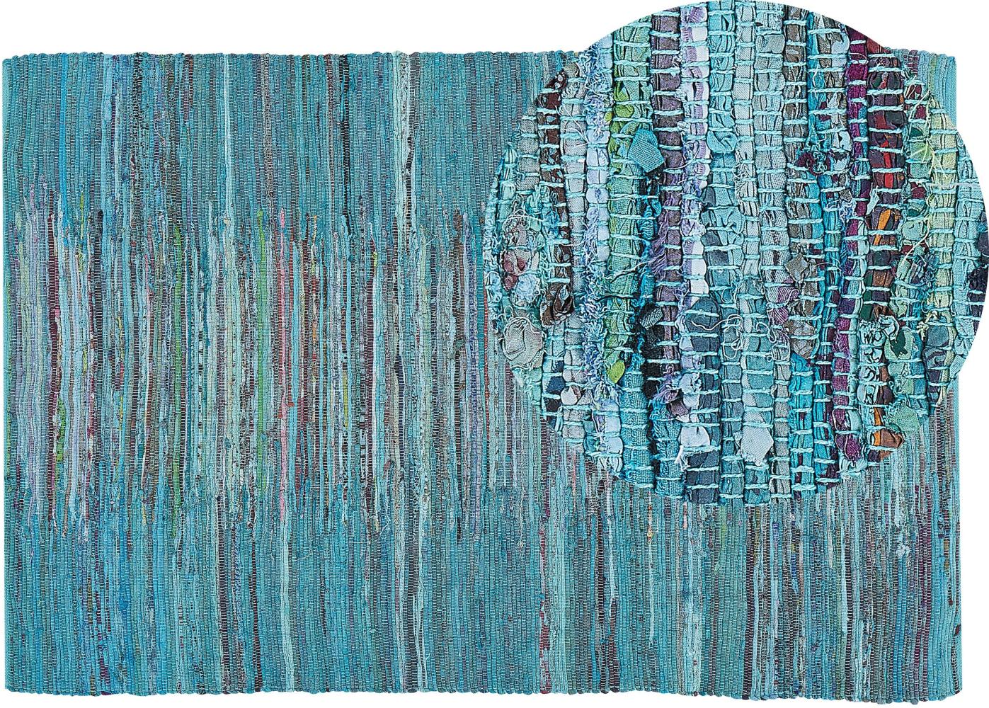 Teppich blau 140 x 200 cm Kurzflor MERSIN Bild 1