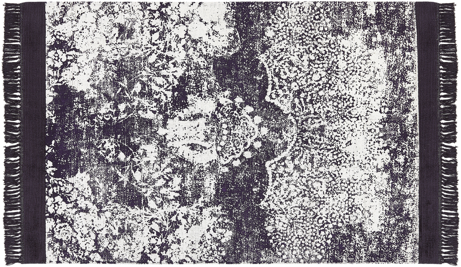 Teppich Viskose violett weiß 140 x 200 cm orientalisches Muster Kurzflor AKARSU Bild 1