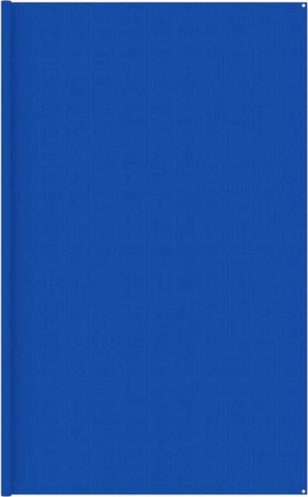 Zeltteppich 400x400 cm Blau HDPE Bild 1