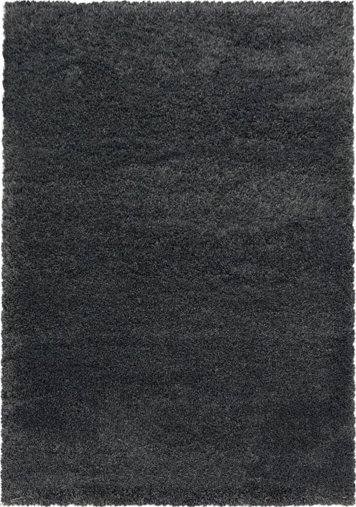 Hochflor Teppich Francesca rechteckig - 120x170 cm - Grau Bild 1