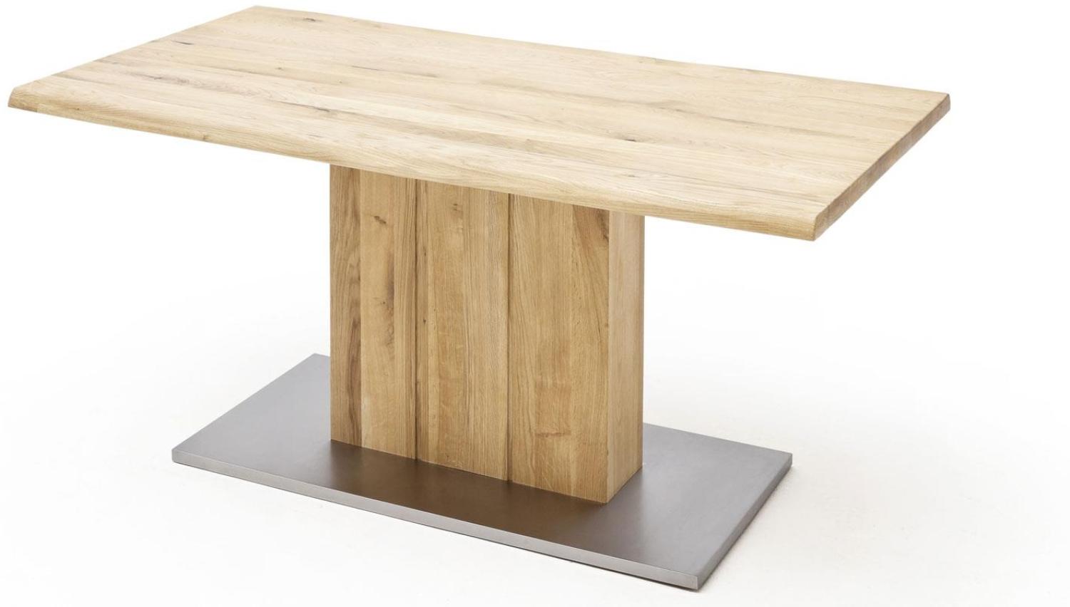 Esstisch Tischsystem GRETA Balkeneiche massiv Baumkante 180x90 Bild 1