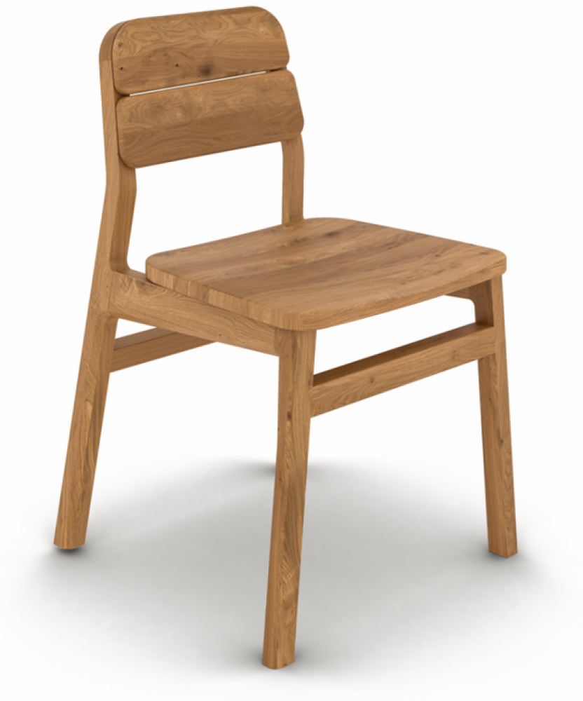 Stuhl Swig aus Wildeiche massiv geölt 50x53 cm mit Holzbeinen Bild 1