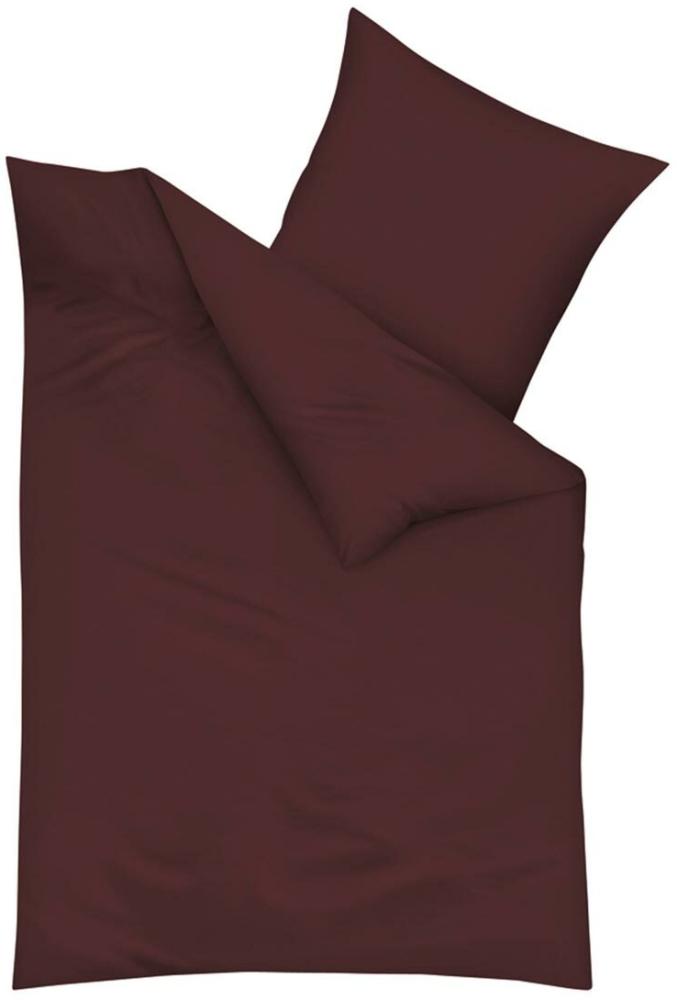 Traumschlaf Uni Biber Bettwäsche, Bettbezüge und Kissenbezüge einzeln | Kissenbezug einzeln 80x80 cm | nougat Bild 1