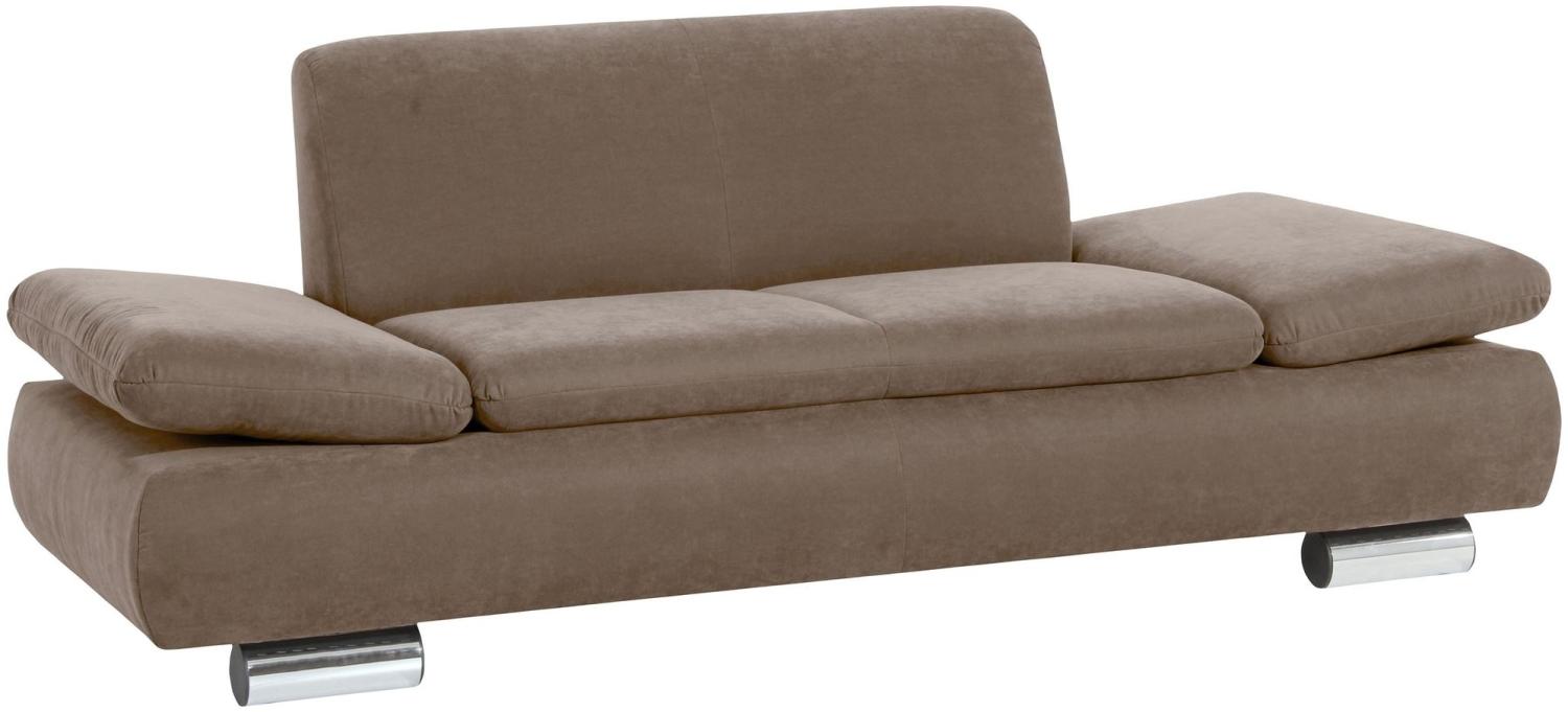 Sofa 2-Sitzer Kaye Bezug Veloursstoff Metallfuß verchromt / sahara 23128 Bild 1