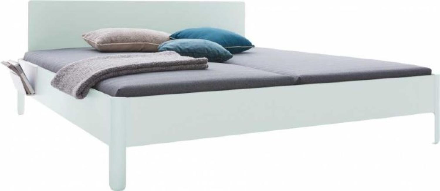 NAIT Doppelbett farbig lackiert Aquarellweiß 160 x 210cm Mit Kopfteil Bild 1