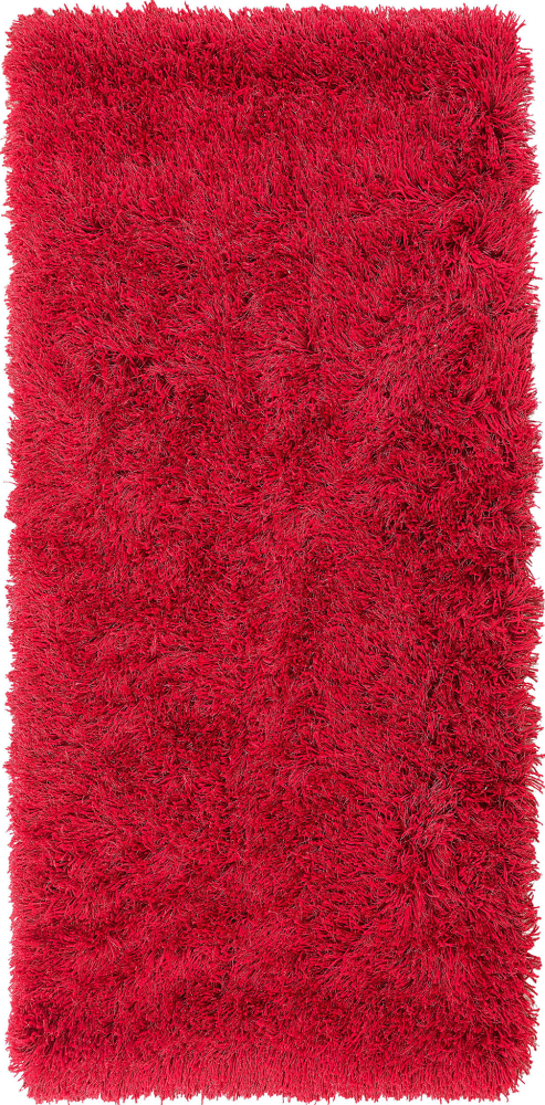 Teppich rot 80 x 150 cm Shaggy CIDE Bild 1