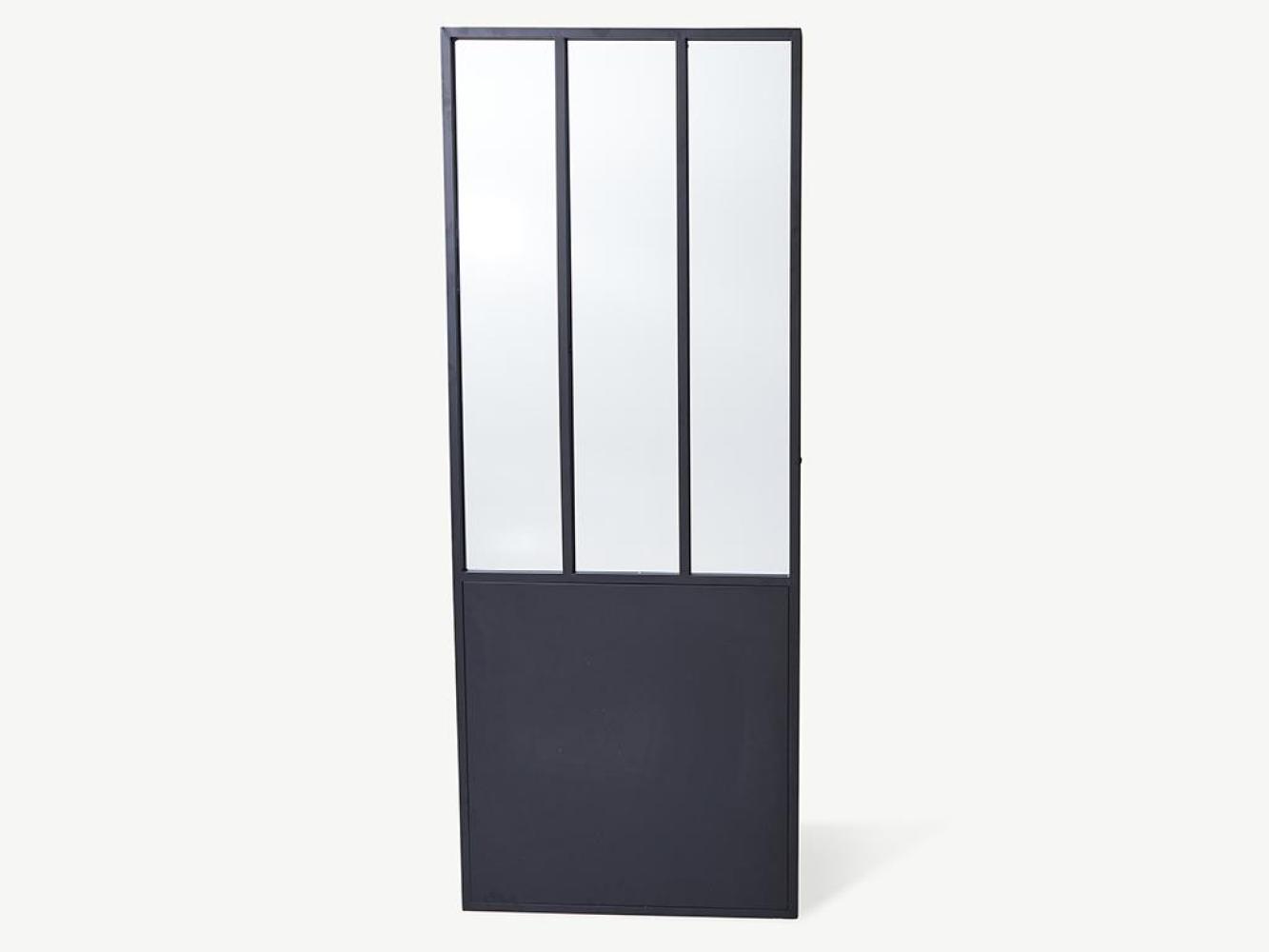 Spiegel Atelier-Tür Industrie-Stil EDIMBOURG - Metall - Schwarz Bild 1
