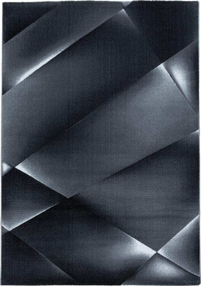 Kurzflor Teppich Clara Läufer - 80x250 cm - Schwarz Bild 1