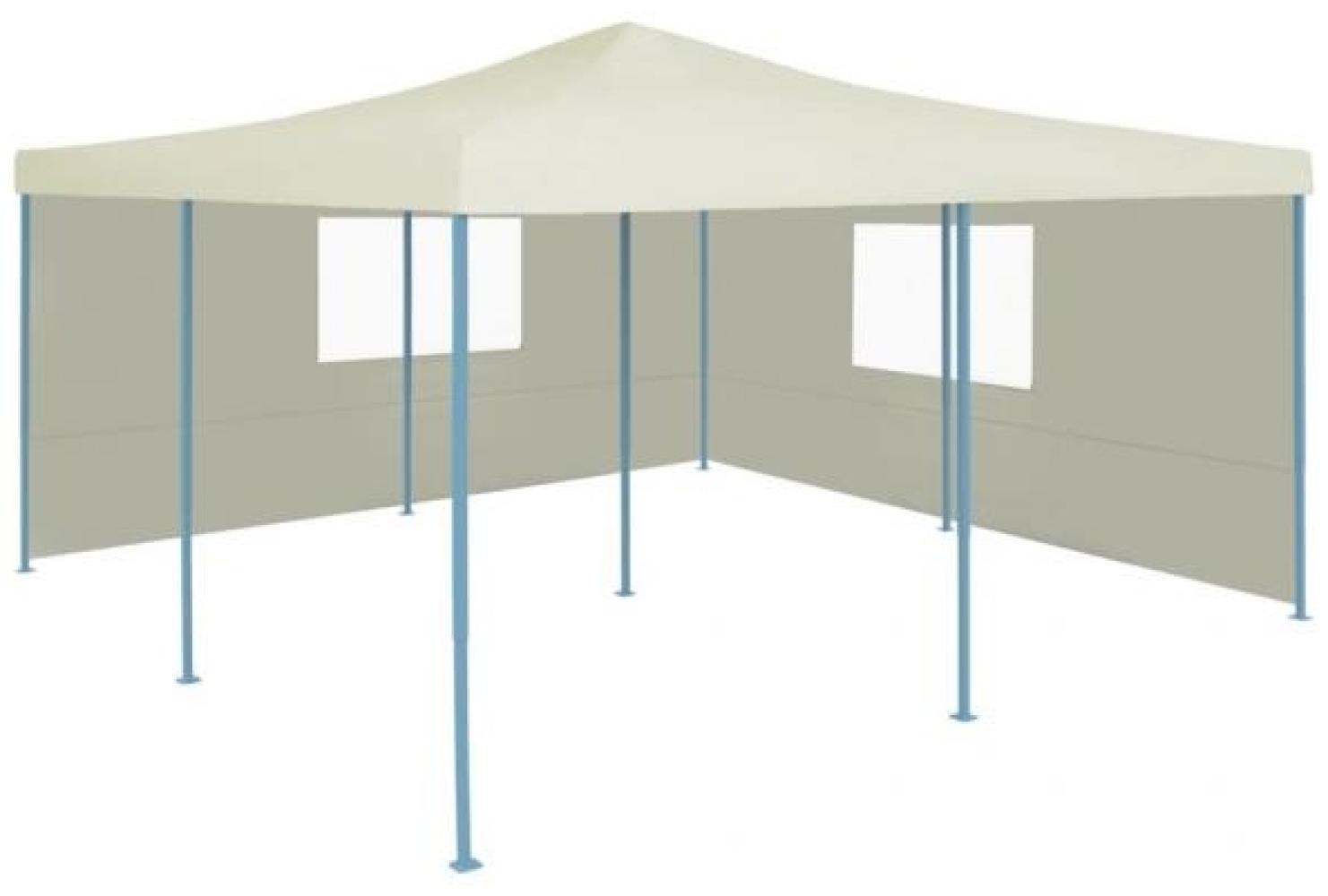 Faltpavillon mit 2 Seitenwänden 5x5 m Creme Bild 1