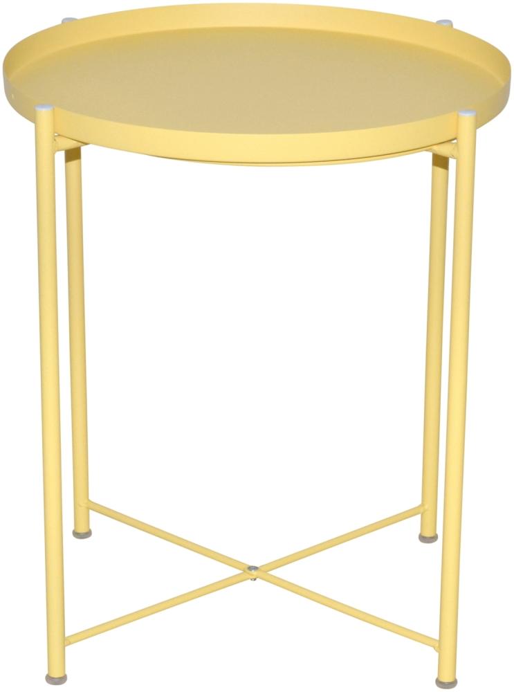 Metalltisch "Celli" rund mit abnehmbarer Tischplatte, gelb Bild 1