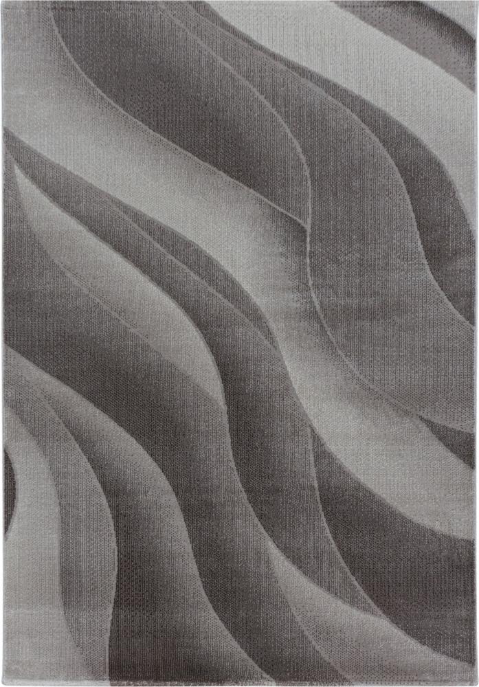 Kurzflor Teppich Clara rechteckig - 140x200 cm - Braun Bild 1