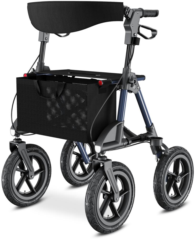 Outdoor Rollator mit Luftbereifung »Komfort«, Blau Bild 1